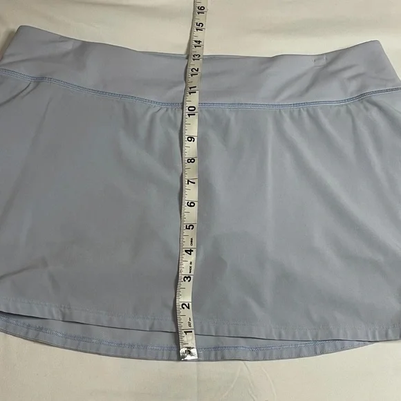 Lululemon Gray Silver Athletic Skort Skirt Short Tennis - Picture 3 of 10
